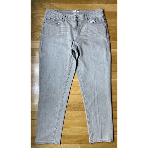 Eileen Fisher Women's Organic Cotton Gray Wash Slim Skinny Jeans Mid Rise Sz 12 - Picture 1 of 8